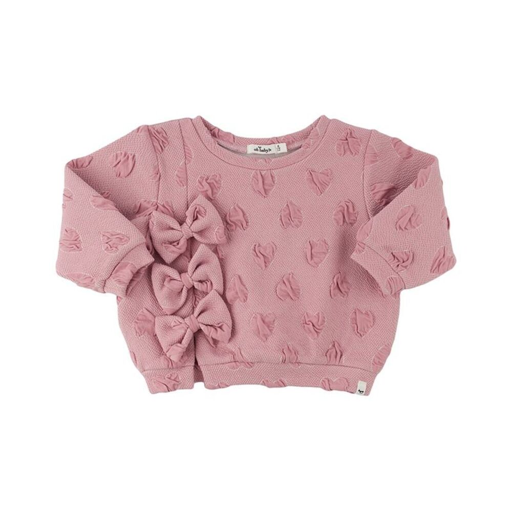 Oh Baby! Girls  Pucker Hearts Chelsea Bows Sweatshirt